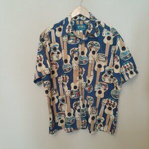 Gary's Island Dicks Last Resort Vintage Tropical/Guitar Shirt